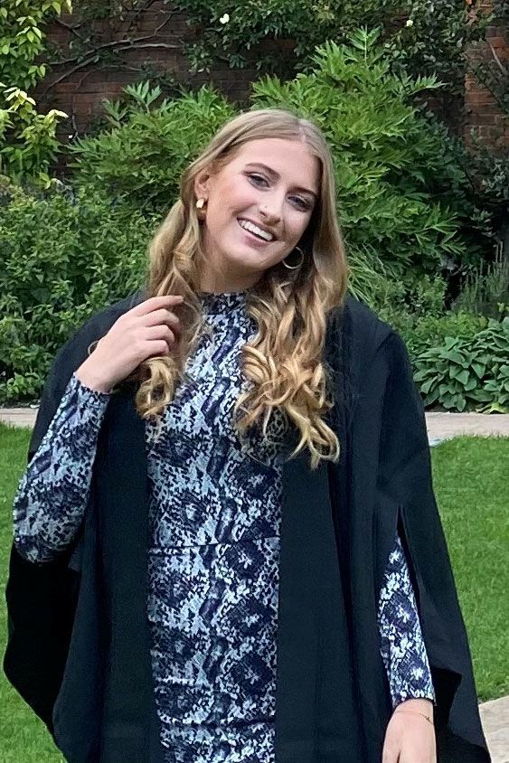 Maysie joining the University at her matriculation in 2020