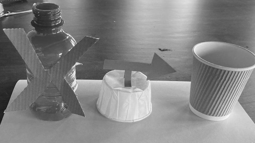 No to plastic yes to paper cups message